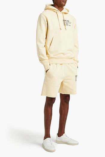 HELMUT LANG Finest Masc printed cotton-fleece drawstring shorts