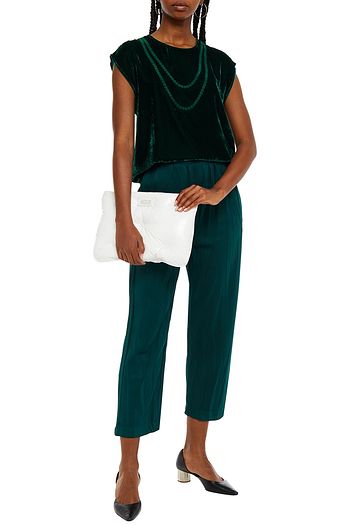 MM6 MAISON MARGIELA Cropped Track Pants aus Frottee aus einer Baumwollmischung