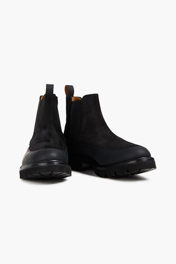 GRENSON Abner leather-trimmed suede Chelsea boots