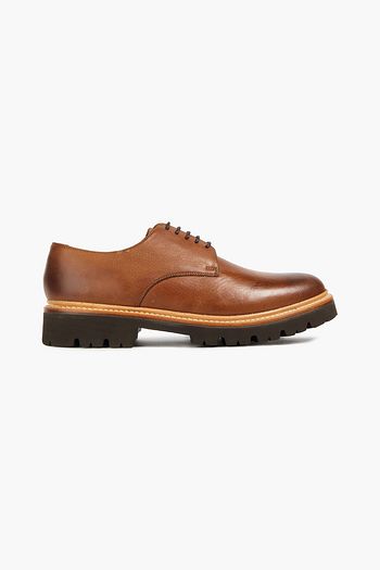GRENSON Curt textured-leather derby shoes
