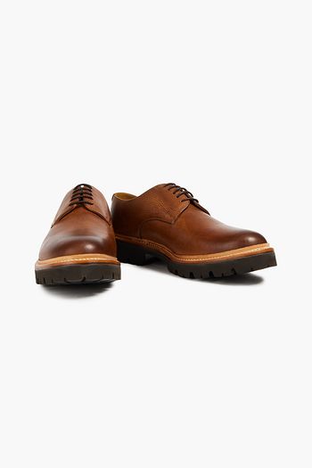 GRENSON Curt textured-leather derby shoes