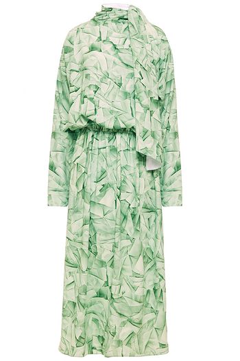 MM6 MAISON MARGIELA Midikleid aus glänzendem Crêpe mit Print