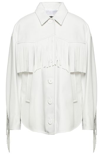 MM6 MAISON MARGIELA Oversized-Lederjacke mit Fransen
