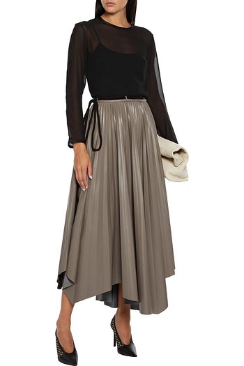 MAX MARA Ferrara crystal-embellished silk-georgette top