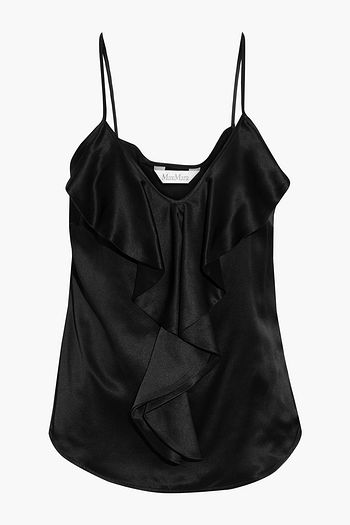 MAX MARA Edile ruffled silk-satin camisole