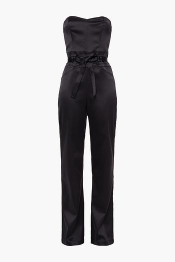 J BRAND Strapless belted satin jumpsuit