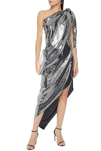 MM6 MAISON MARGIELA One-shoulder embellished jersey dress