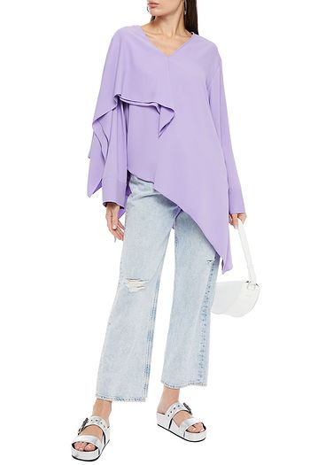 MM6 MAISON MARGIELA Asymmetric draped crepe top