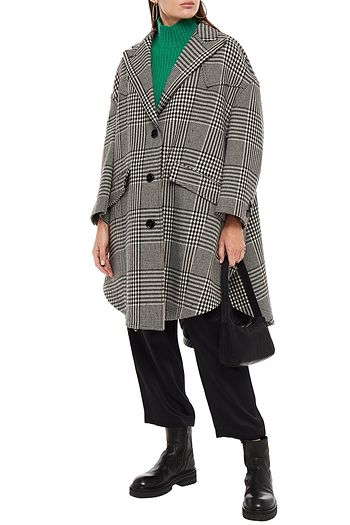MM6 MAISON MARGIELA Oversized-Mantel aus einer Wollmischung mit Glencheck-Muster