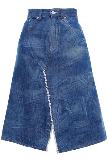 MM6 MAISON MARGIELA Frayed denim skirt