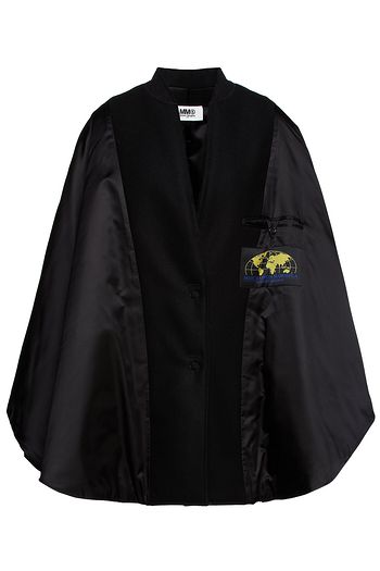 MM6 MAISON MARGIELA Appliquéd satin-twill and felt cape