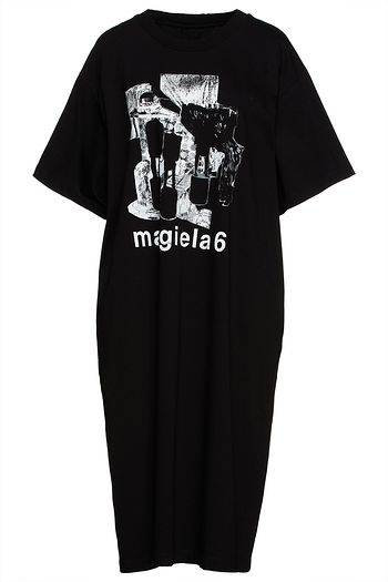 MM6 MAISON MARGIELA Oversized-Midikleid aus Baumwoll-Jersey mit Print