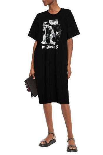 MM6 MAISON MARGIELA Oversized-Midikleid aus Baumwoll-Jersey mit Print