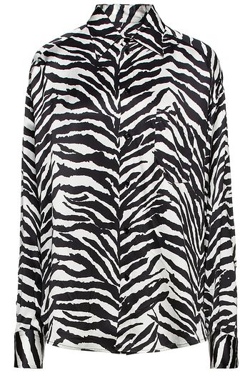 MM6 MAISON MARGIELA Zebra-print satin shirt
