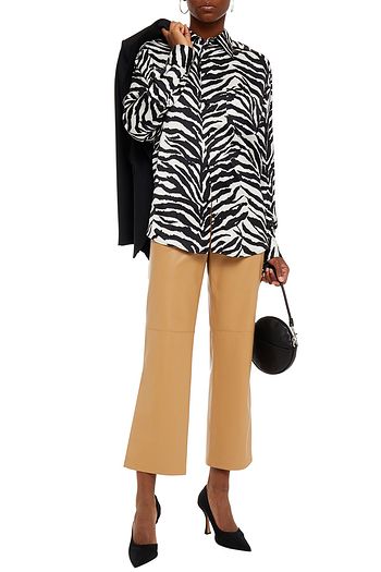 MM6 MAISON MARGIELA Zebra-print satin shirt