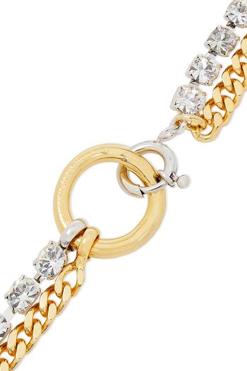 MM6 MAISON MARGIELA Gold and silver-tone crystal bracelet