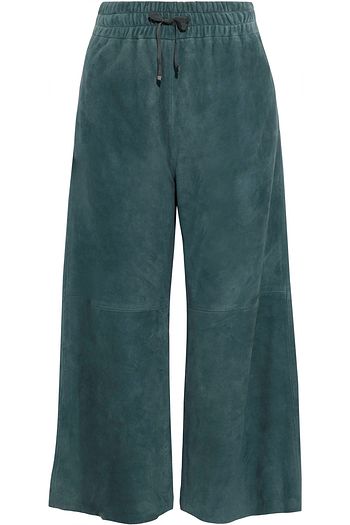WEEKEND MAX MARA Guinea cropped suede wide-leg pants