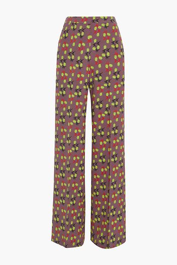 ETRO Printed silk crepe de chine wide-leg pants