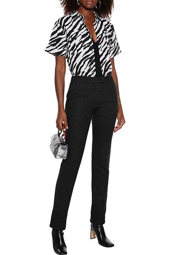 ETRO Wool-blend jacquard slim-leg pants