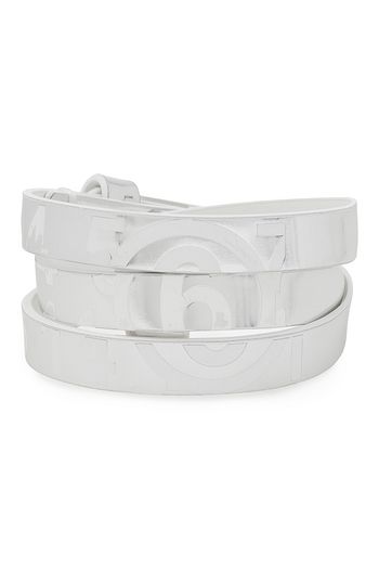 MM6 MAISON MARGIELA Metallic printed leather wrap bracelet