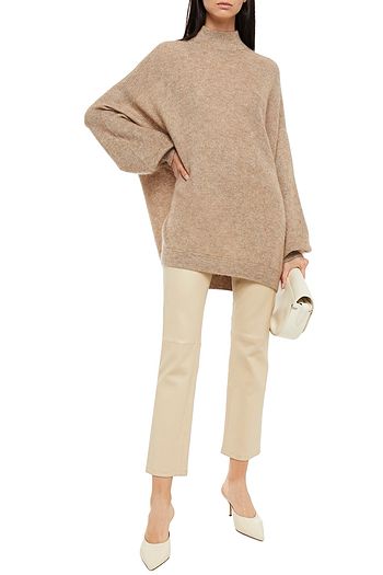 BRUNELLO CUCINELLI Melierter Strickpullover mit Metallic-Effekt