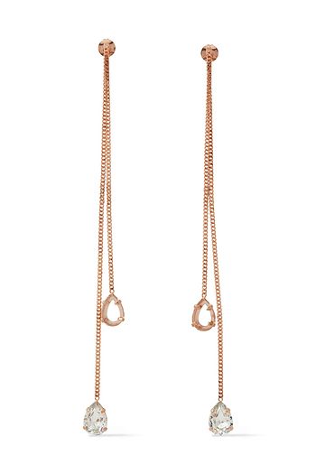 MM6 MAISON MARGIELA Rose gold-tone glass earrings