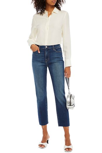 L'AGENCE ハイライズ クロップド スリムレッグ ジーンズ