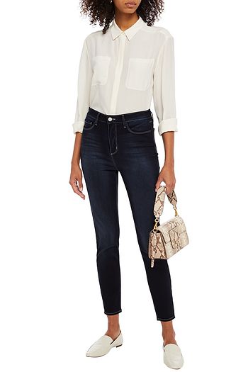 L'AGENCE ハイライズ クロップド スキニー ジーンズ
