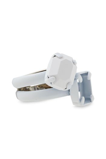 MM6 MAISON MARGIELA Coated silver-tone crystal ring