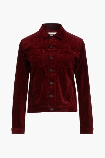 L'AGENCE ひび加工コットン混ベルベット ジャケット