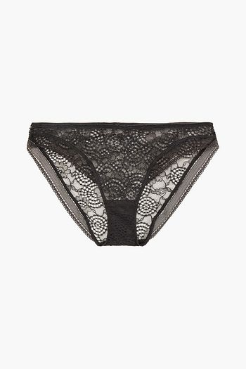 ERES Picot-trimmed corded lace mid-rise briefs