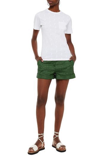 CHLOÉ Embroidered cotton-jersey T-shirt