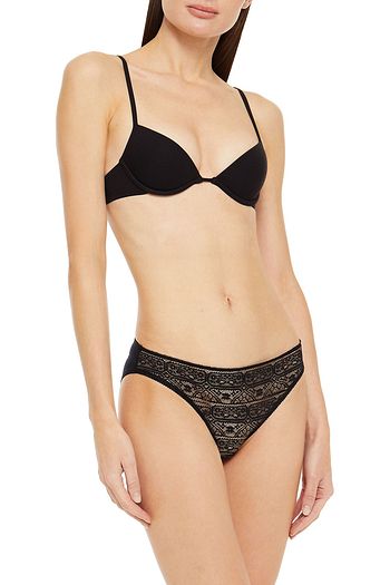 ERES Lace-paneled stretch-jersey mid-rise briefs