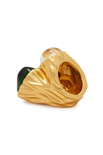 TORY BURCH Gold-tone resin ring