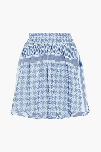 CECILIE COPENHAGEN Gathered cotton-jacquard mini skirt