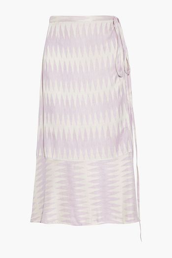CECILIE COPENHAGEN Paula jacquard midi wrap skirt