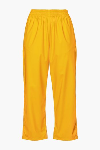 MM6 MAISON MARGIELA Geraffte Cropped Hose mit geradem Bein aus Vinyl