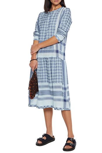 CECILIE COPENHAGEN Josefine gathered cotton-jacquard midi dress