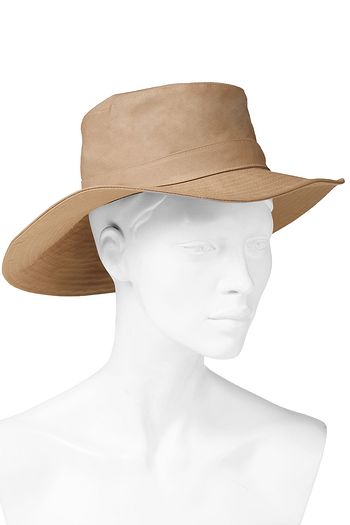 CHLOÉ Leather-trimmed cotton hat