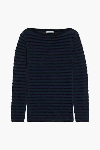 MAX MARA Eliche striped burnout-effect knitted sweater