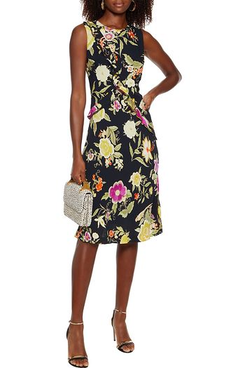 ETRO Ruffled floral-print crepe dress