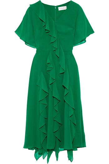 MIKAEL AGHAL Ruffled chiffon dress