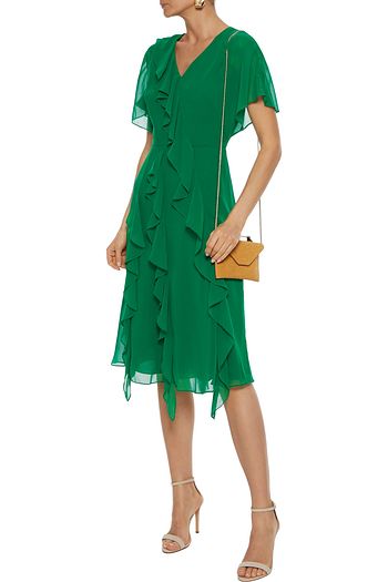 MIKAEL AGHAL Ruffled chiffon dress