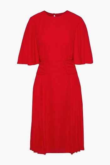 MIKAEL AGHAL Pleated crepe dress
