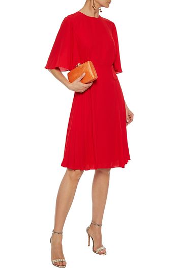 MIKAEL AGHAL Pleated crepe dress