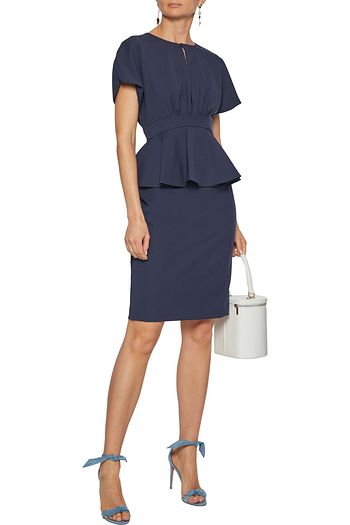 MIKAEL AGHAL Gathered cady peplum dress