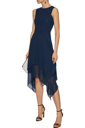 MIKAEL AGHAL Asymmetric layered chiffon dress