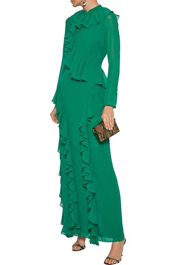 MIKAEL AGHAL Ruffled georgette gown