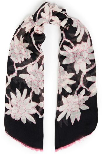 VALENTINO Floral-print cashmere and silk-blend gauze