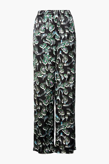 MM6 MAISON MARGIELA Hose mit weitem Bein aus Satin mit floralem Print